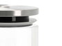 Vivalto Pot rond en verre borosilicate 800 ml avec couvercle acier et joint silicone 10x13x10 cm (Set de 12)