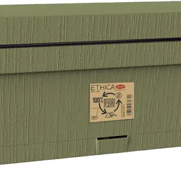 Stefanplast Balconnière ETHICA - 50x18x17 cm - 9 Litres - Vert olive - Jardinière de balcon robuste