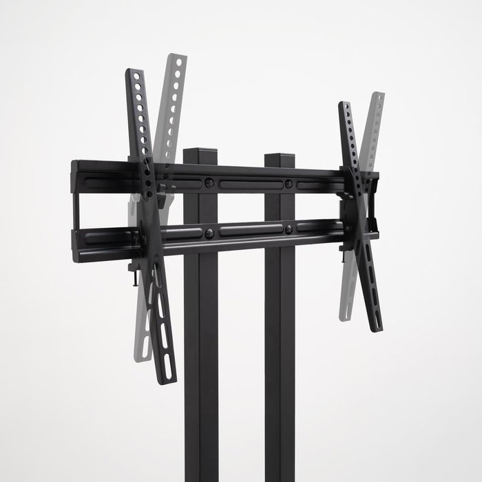 Tooq Support Sol pour Écran VESA 32"-85", Compatible VESA 200x200 à 600x400, Noir, Charge Maximale 40 kg, Réglable en Hauteur 1115-1415 mm