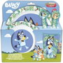 Stor - Set de 5 pièces d'assiette, bol, verre, cuillère et fourchette Bluey pour bébé, compatible micro-ondes