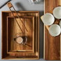Home Deco Factory Bandeja con asas en acacia 32x23 cm