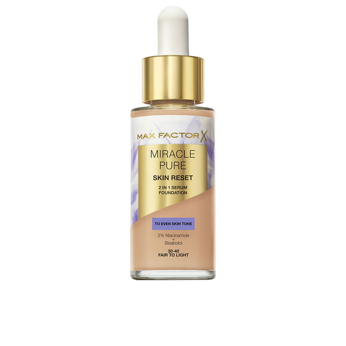 Max Factor Sérum Fond de Teint Miracle Pure Skin Reset #30 - 40-Clair 30 ml Max Factor Sérum Fond de Teint Miracle Pure Skin Reset #30 - 40-Clair 30 ml