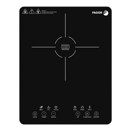 Fagor Plaque à induction portable Lexie 2000 W, design ultra-mince, compatible induction