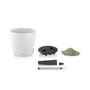 Lechuza Classico Color 28 - Pot de fleurs avec réserve d'eau - Ø 28 x 26 cm - 9 litres - Blanc brillant - Kit complet