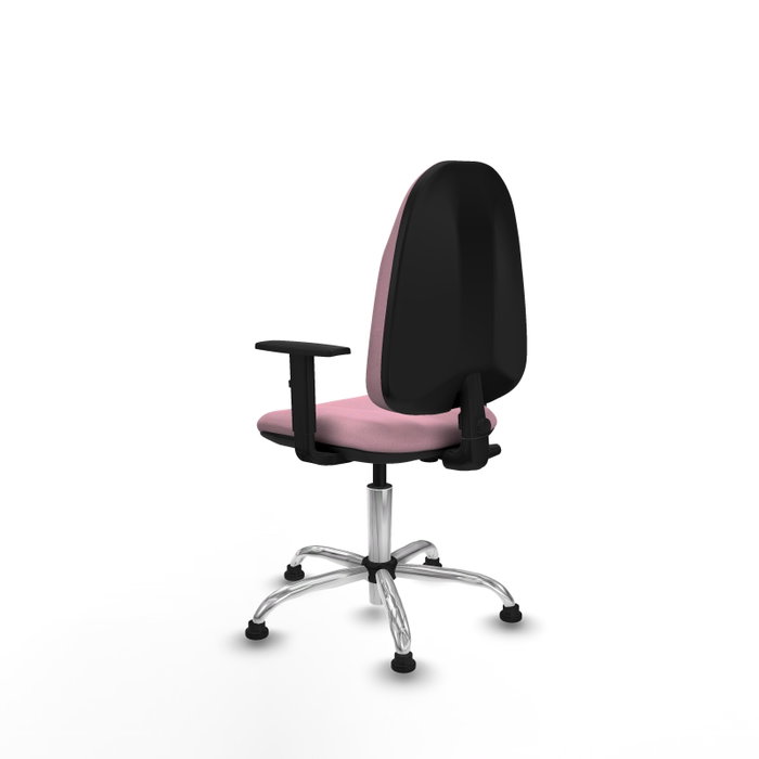 PIQUERAS Y CRESPO Chaise de bureau Algarra en tissu rose