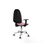 PIQUERAS Y CRESPO Chaise de bureau Algarra en tissu rose