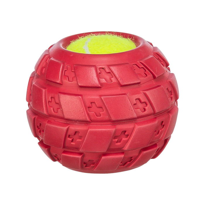 Boule pour animaux de compagnie Trixie Jaune Rouge Caoutchouc Ø 7,5 cm Boule pour animaux de compagnie Trixie Jaune Rouge Caoutchouc Ø 7,5 cm