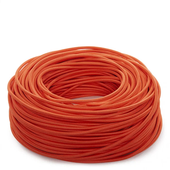 Câble textile vintage 2x0,75 x 1M Orange Câble textile vintage 2x0,75 x 1M Orange