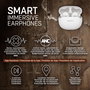 Muvit Auriculares Io G60 True Wireless Bluetooth 5.3 ANC ENC Blanc - Écouteurs sans fil avec réduction de bruit active et autonomie 30h