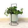 Vinthera Moa Pot de fleurs avec support Vert Métal (Lot de 6)