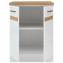 JUNONA Meuble bas de cuisine 60 cm - 2 Portes - Blanc brillant