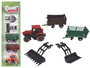 Rama Tractor et 2 remorques jouet en plastique pour enfant - 13.5 x 44 x 3.8 cm - Caisse multilingue (espagnol, français, portugais, anglais)