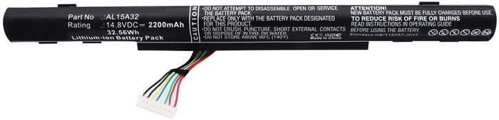 CoreParts Batterie pour Acer, 32,56Wh, 14,8V, 2200mAh, Noir CoreParts Batterie pour Acer, 32,56Wh, 14,8V, 2200mAh, Noir