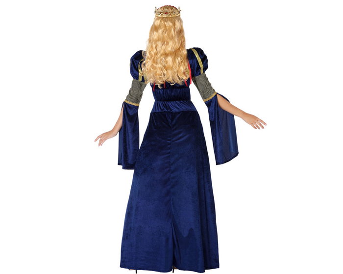 BigBuy Carnival Déguisement Dame Médiévale Bleu XS-S