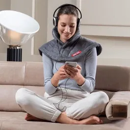 Imetec - Coussin chauffant cervical - Imetec Intellisense - Tissu hypoallergénique - 5 températures - Lavable en machine - Soulage les douleurs