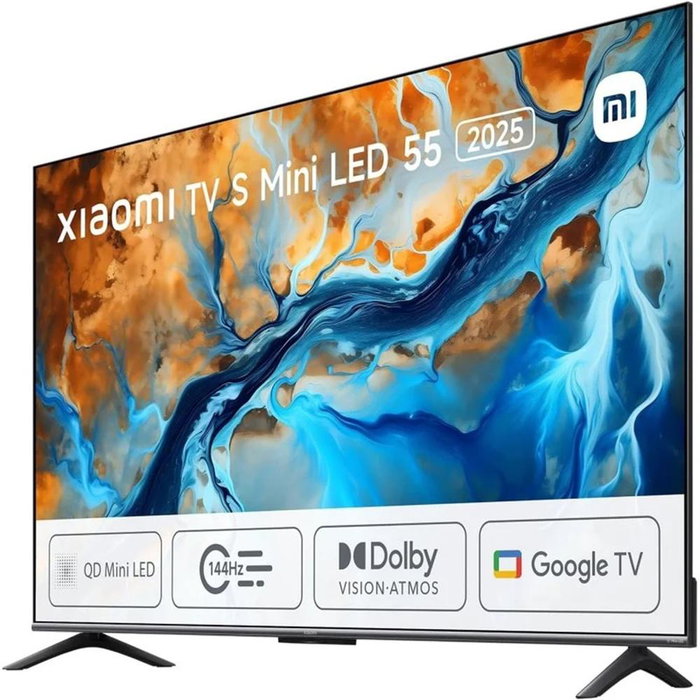 Xiaomi TV S 2025 55 pouces QD Mini LED UltraHD 4K Google TV 144 Hz HDMI 2.1 Wi-Fi 6