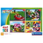 CLEMENTONI Puzzle Pro 4 en 1 La Maison Mickey Mouse