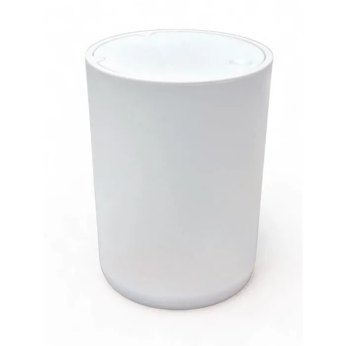 Today Utility - Poubelle de Salle de Bain - 8,5 L - Ø 21 x H 29 cm - Polypropylène - Blanche - Système Poussoir - Anti-Odeurs Today Utility - Poubelle de Salle de Bain - 8,5 L - Ø 21 x H 29 cm - Polypropylène - Blanche - Système Poussoir - Anti-Odeurs