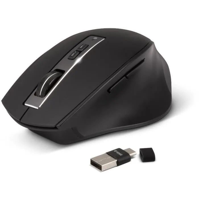 Yenkee YMS 2075 - Souris ergonomique sans fil 2.4 GHz, 6 boutons, 2400 DPI, silencieuse, pour bureau et prévention du syndrome du canal carpien Yenkee YMS 2075 - Souris ergonomique sans fil 2.4 GHz, 6 boutons, 2400 DPI, silencieuse, pour bureau et prévention du syndrome du canal carpien