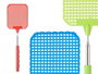 Ibergarden Matamoscas Télescopique 72 cm, 3 Couleurs Aléatoires (Bleu, Rouge, Jaune) en Plastique (Set de 24)
