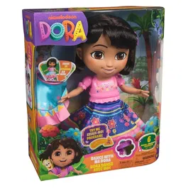 Spin Master Poupée Interactive Dora l'Exploratrice Danse Avec Moi - 30 cm avec 2 Robes, 6 Chansons et Accessoires, Fonctionne sur Piles Fournies