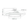 Ventilateur de Plafond CristalRecord 72 W Ø 106 cm
