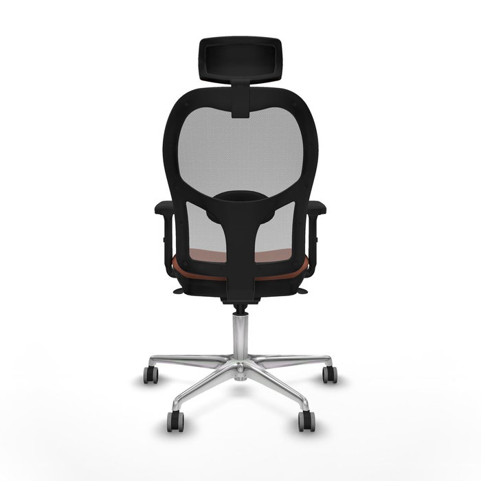 Piqueras y Crespo Chaise de Bureau avec Appui-tête 2D086G2 Marron Gris Piqueras y Crespo Chaise de Bureau avec Appui-tête 2D086G2 Marron Gris