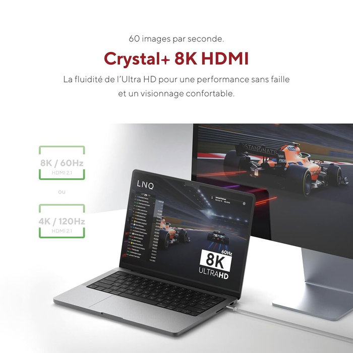 Câble USB Linq Byelements LQCCH200 Gris 2 m