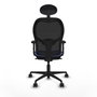 Piqueras y Crespo Chaise de Bureau avec Appui-tête Jorquera 2D036N1 Bleu clair