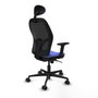Piqueras y Crespo Chaise de Bureau avec Appui-tête Jorquera 2D036N1 Bleu clair