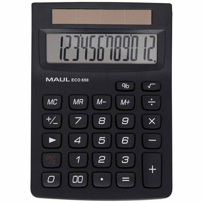 MAUL ECO 650 Calculatrice de bureau 12 chiffres Noir