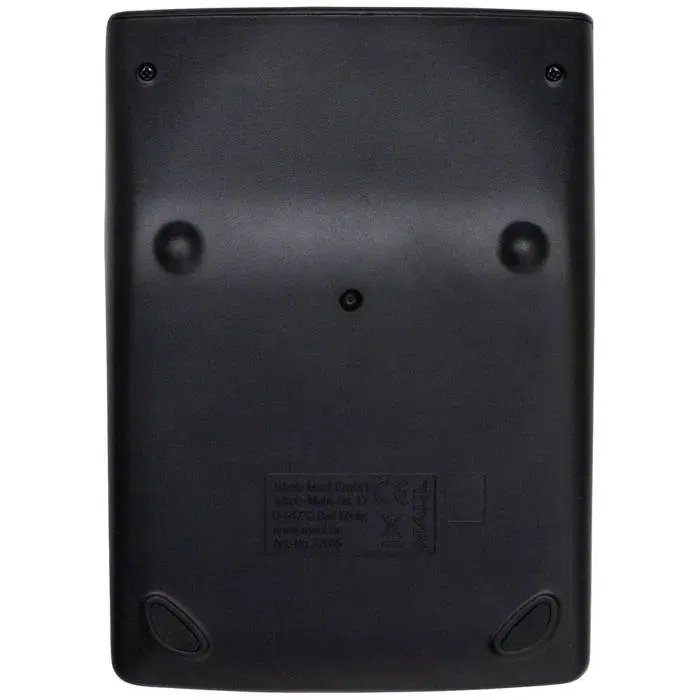 Calculatrice de bureau MAUL ECO 650 à 12 chiffres, écologique alimentée par énergie solaire, écran incliné, 3 mémoires, en plastique recyclé - Noir