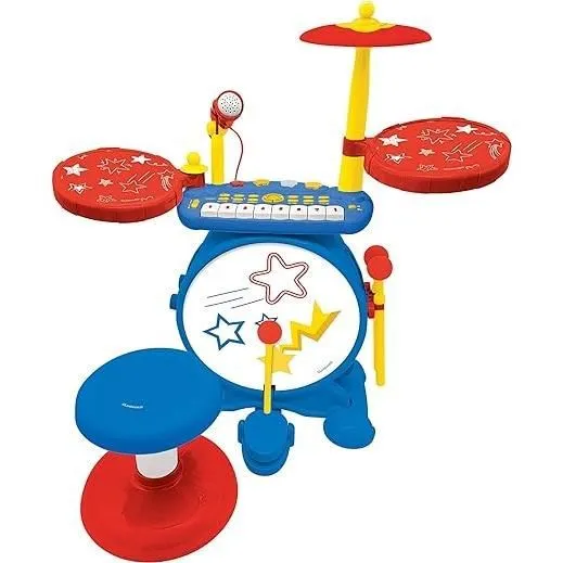 Lexibook - Batterie électronique enfant lumineuse - Clavier, cymbales, tabouret et micro inclus - Jouet musical complet dès 3 ans Lexibook - Batterie électronique enfant lumineuse - Clavier, cymbales, tabouret et micro inclus - Jouet musical complet dès 3 ans