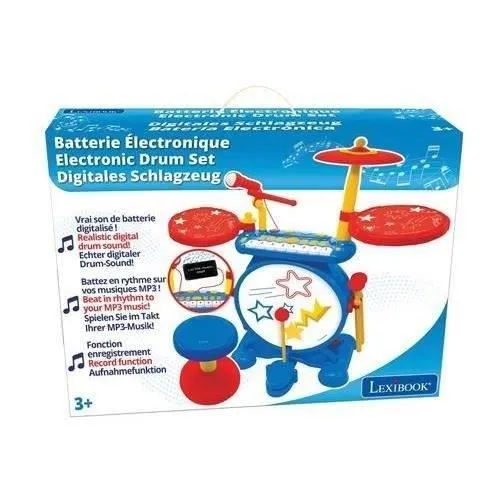 Lexibook - Batterie électronique enfant lumineuse - Clavier, cymbales, tabouret et micro inclus - Jouet musical complet dès 3 ans Lexibook - Batterie électronique enfant lumineuse - Clavier, cymbales, tabouret et micro inclus - Jouet musical complet dès 3 ans