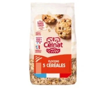 CELNAT Copos 5 Céréales Bio 500g - Flocons de Céréales CELNAT Copos 5 Céréales Bio 500g - Flocons de Céréales