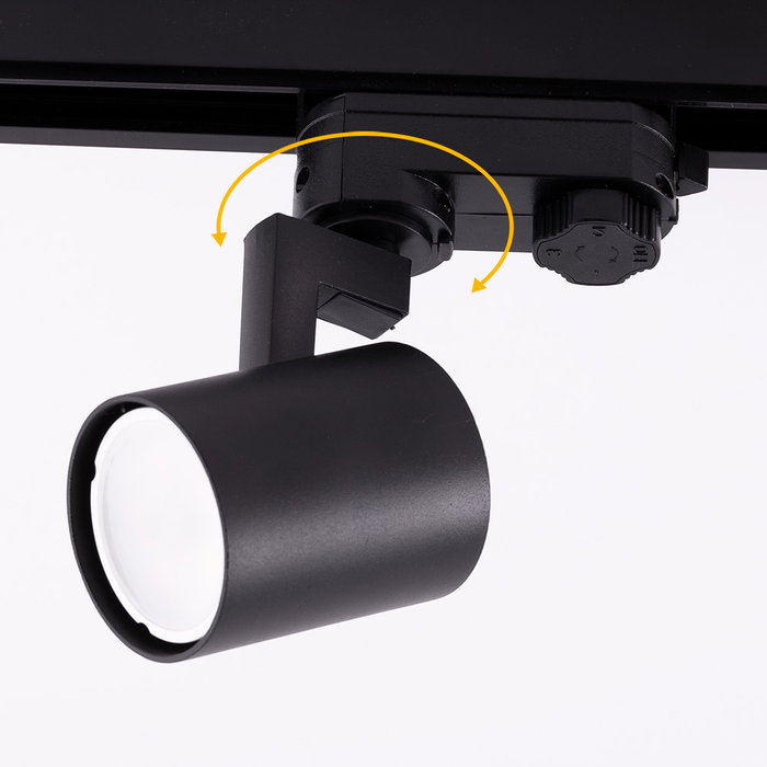 Lumiastra Projecteur sur rail triphasé 1xGU10 noir