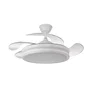 Bayomo Ventilateur DC 59W 6980lm Blanc 4 Aspas Déployables Télécommande Intensité Réglable 34,5/42x50/107 cm