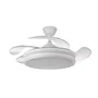 Bayomo Ventilateur DC 59W 6980lm Blanc 4 Aspas Déployables Télécommande Intensité Réglable 34,5/42x50/107 cm
