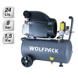 WOLFPACK LINEA PROFESIONAL Compresseur 24 Litres 2,0 HP Sans Huile