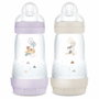 MAM Lot de 2 Biberons Easy Start Anti-Colique 260 ml - Lilas + Sable