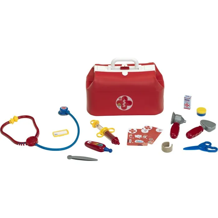 Klein 4647 - Trousse de docteur de jeu d'imitation avec nombreux accessoires en plastique souple - Jouet pour enfants dès 3 ans