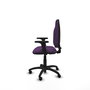PIQUERAS Y CRESPO Chaise de bureau Algarra, tissu violet, accoudoirs 2D