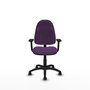 PIQUERAS Y CRESPO Chaise de bureau Algarra, tissu violet, accoudoirs 2D