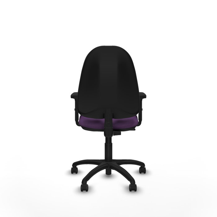 PIQUERAS Y CRESPO Chaise de bureau Algarra, tissu violet, accoudoirs 2D