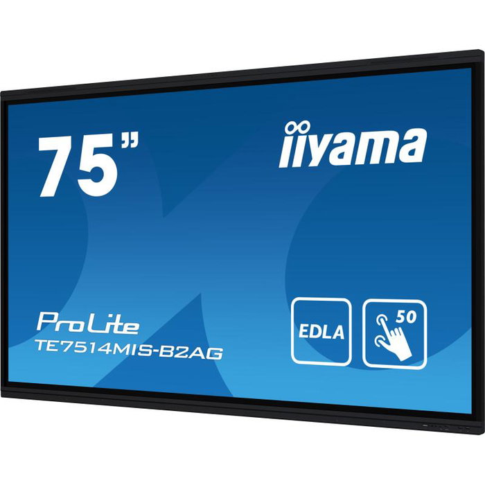 iiyama TE7514MIS-B2AG Digital Signage - Moniteur professionnel 75" 4K UHD, Anti-Reflets, Haut-Parleurs Intégrés