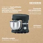 Severin Robot pâtissier KM3898 Noir mat avec balance intégrée