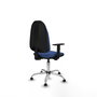 PIQUERAS Y CRESPO Chaise de bureau Algarra bleu marine avec base chromée