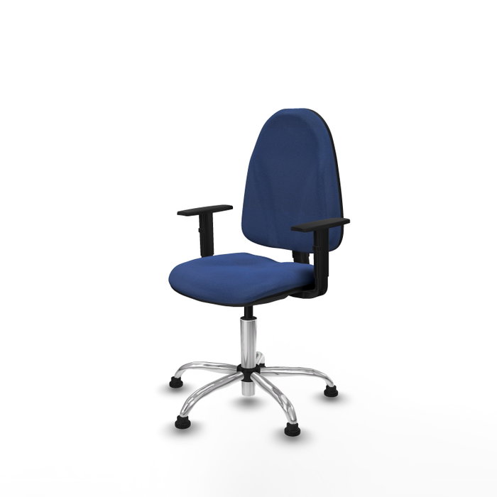 PIQUERAS Y CRESPO Chaise de bureau Algarra bleu marine avec base chromée