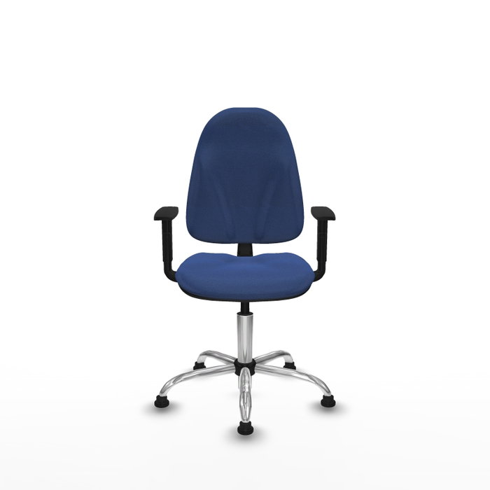 PIQUERAS Y CRESPO Chaise de bureau Algarra bleu marine avec base chromée