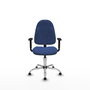 PIQUERAS Y CRESPO Chaise de bureau Algarra bleu marine avec base chromée